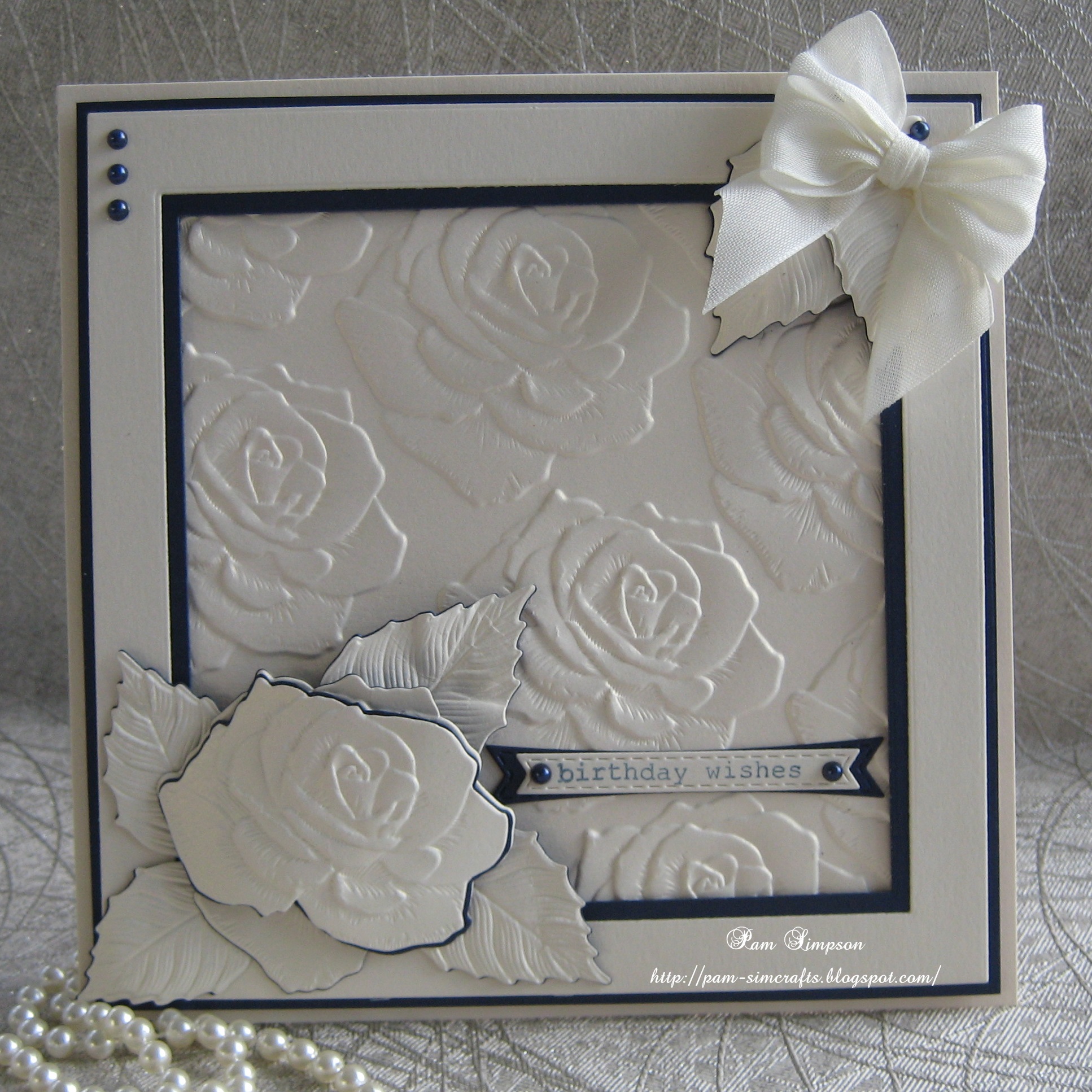 pamscrafts Lisa Horton Embossed card