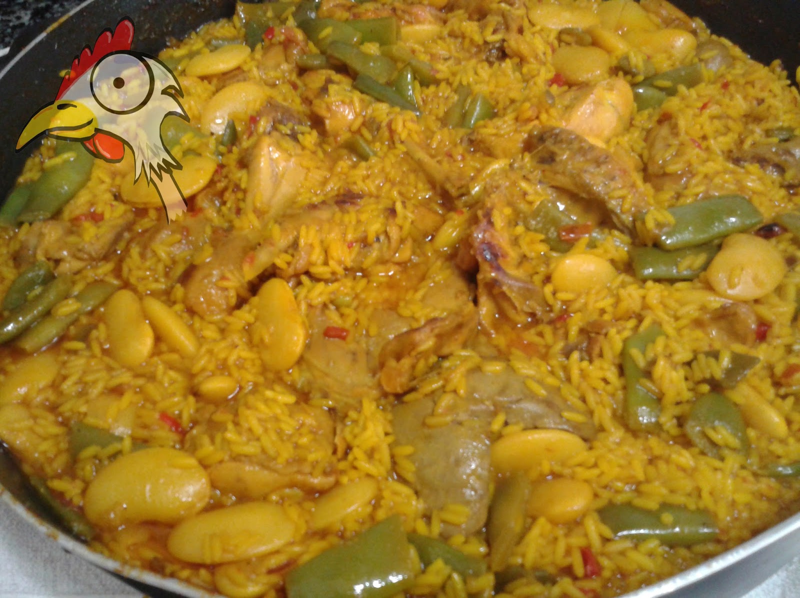 Como el ojo de un pollo PAELLA VALENCIANA