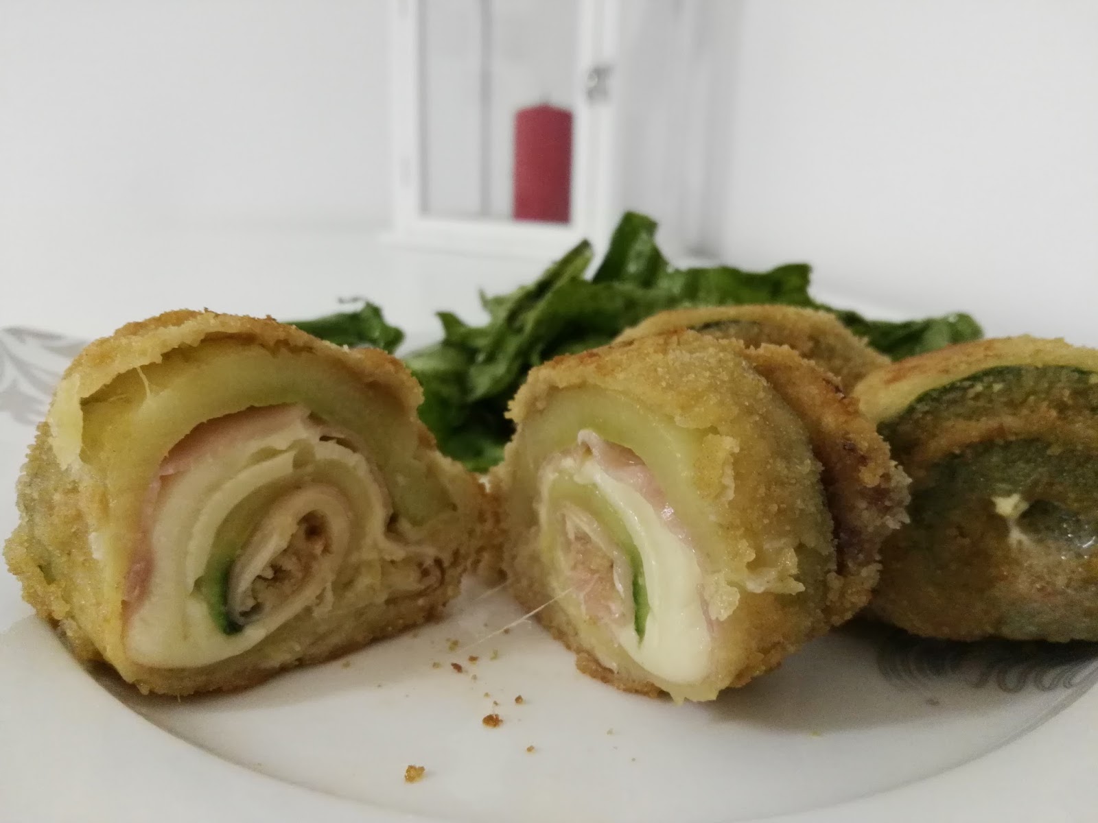 Gerollte Zucchini Cordon bleu