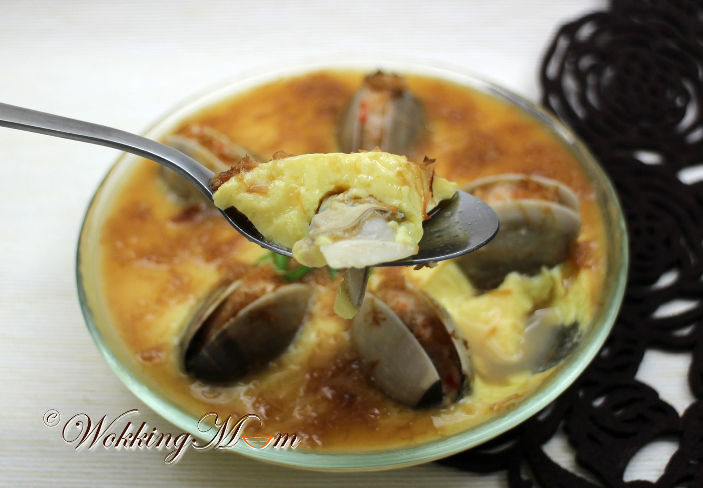 Let's get Wokking! Steamed Egg Custard with Clams 蛤蜊蒸蛋 Singapore