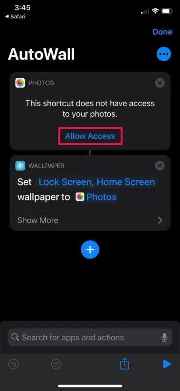 طريقة تغيير خلفيات آيفون تلقائيًا باستخدام تطبيق الاختصارات ShortCuts