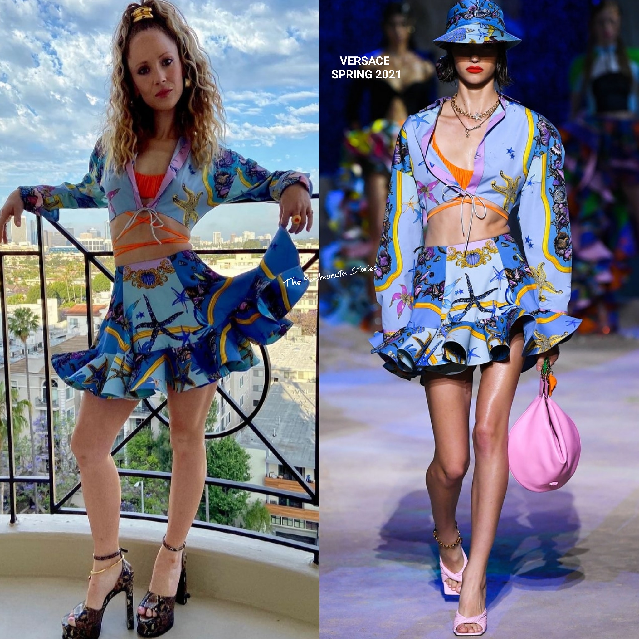 Instagram Style Juno Temple in Versace to Promote ''Ted Lasso''