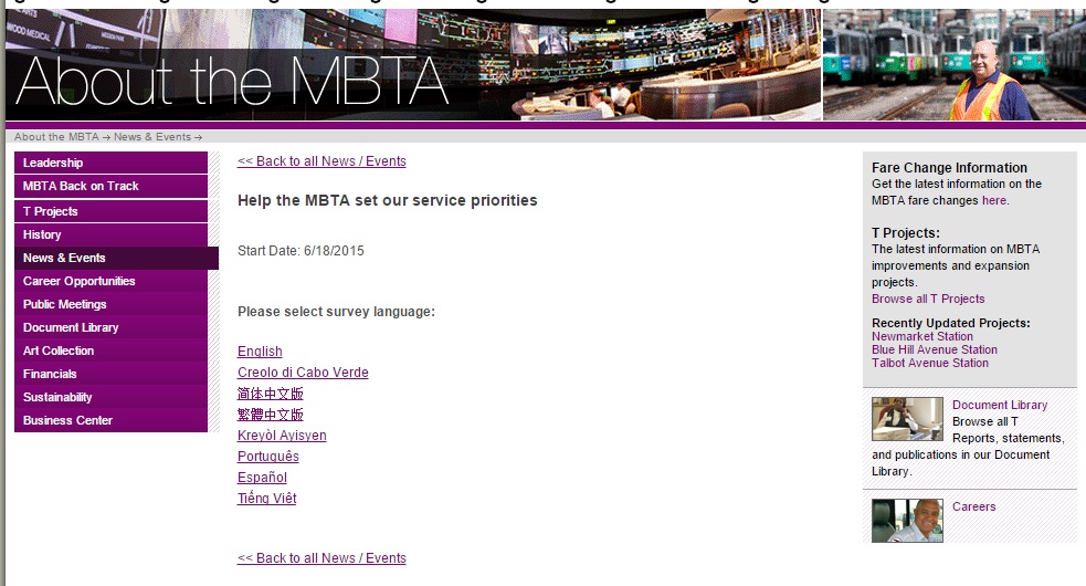 Franklin Matters MBTA Survey Your input looked for!