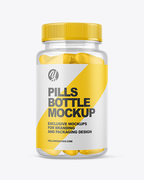Download Clear Pills Bottle Mockup Yellowimages Mockups