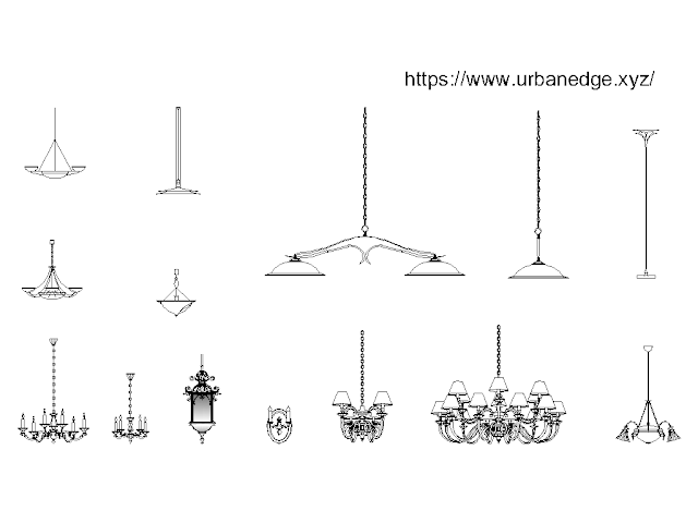 Chandeliers Elevation Set free cad blocks download - 10+ free cad blocks