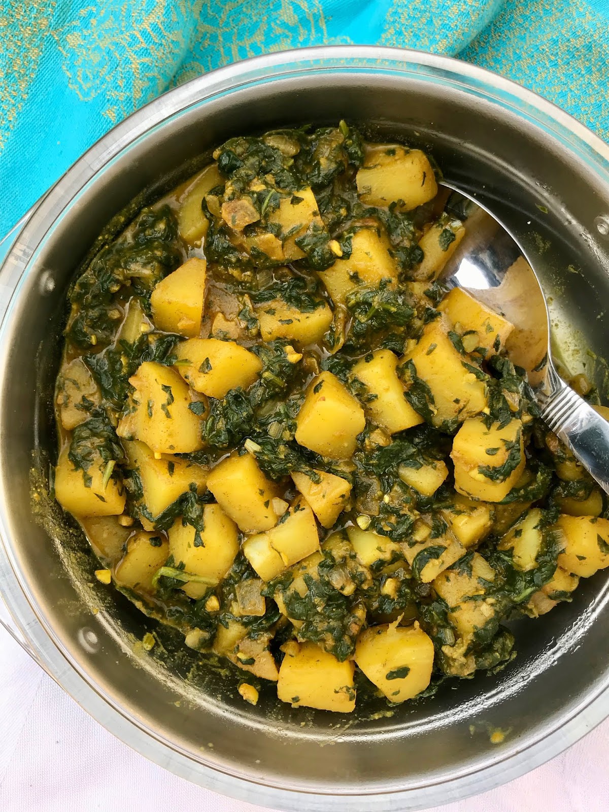 Savory Moments: Potato and spinach curry