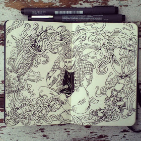 07-#22-My-Mind-is-the-Universe-365-Days-of-Doodles-Gabriel-Picolo-www-designstack-co