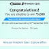 (All Answers) Amazon Freedom Quiz- Win Rs.50000 Amazon Balance