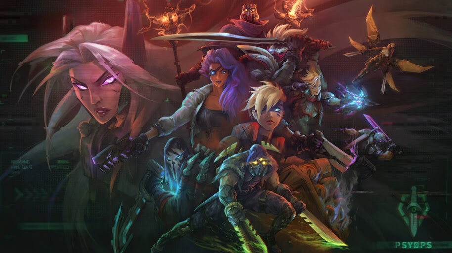 All, PsyOps, LoL, Zed, Pyke, Vi, Samira, Ezreal, Shen, Kayle, Master Yi