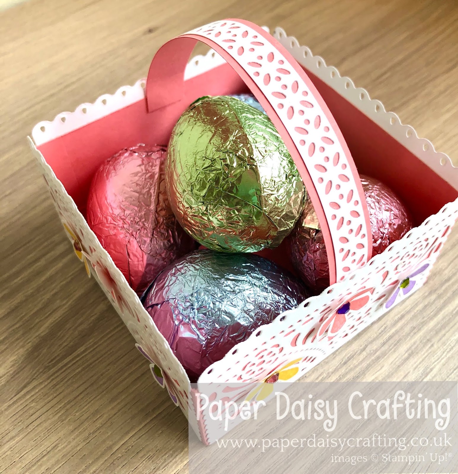 Paper Daisy Crafting Video Tutorial for Jubilee Beauty Easter Basket
