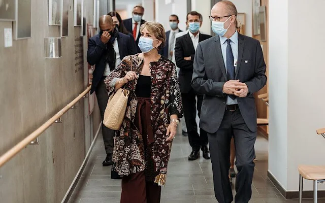 Grand Duchess Maria Teresa wore a print coat from Armani, Chanel, Valentino