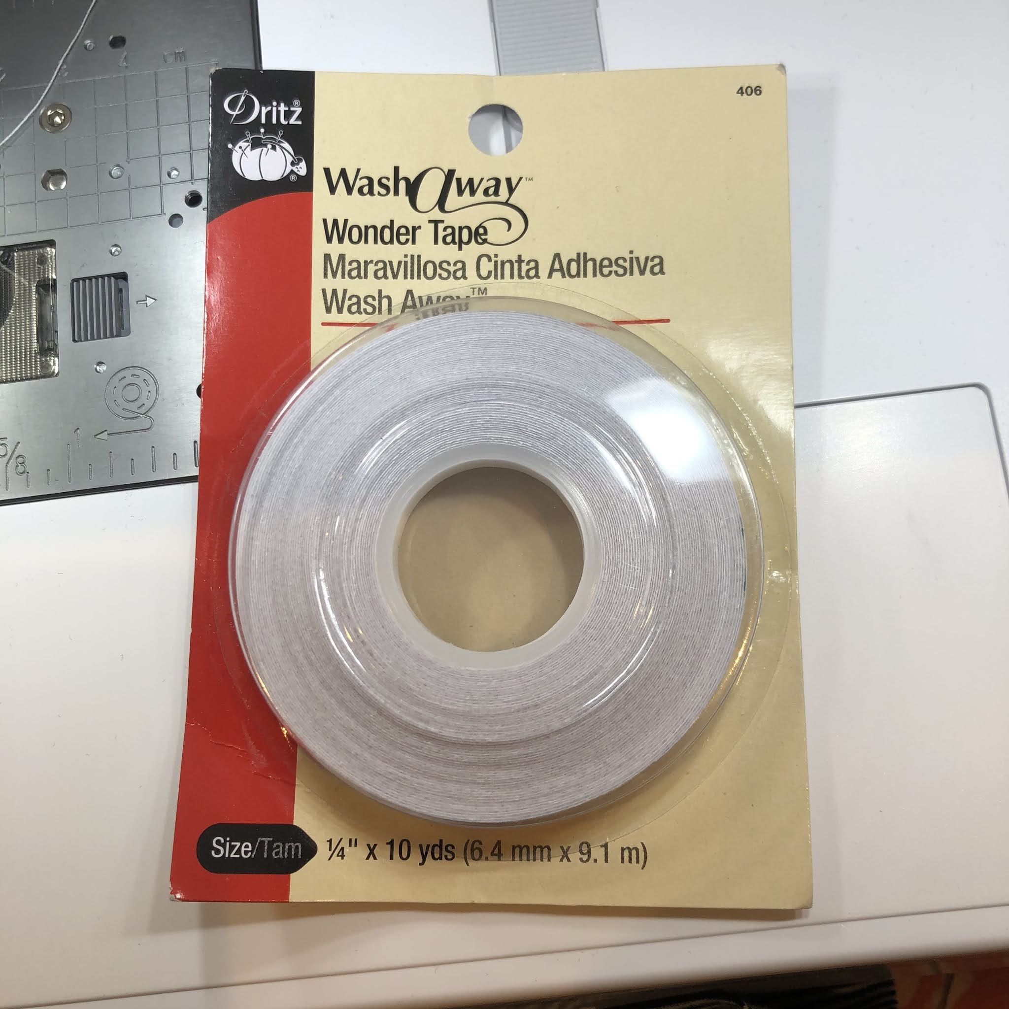 Wash Away Sticky Tape for Sewing Doll Clothes made with knit fabrics is