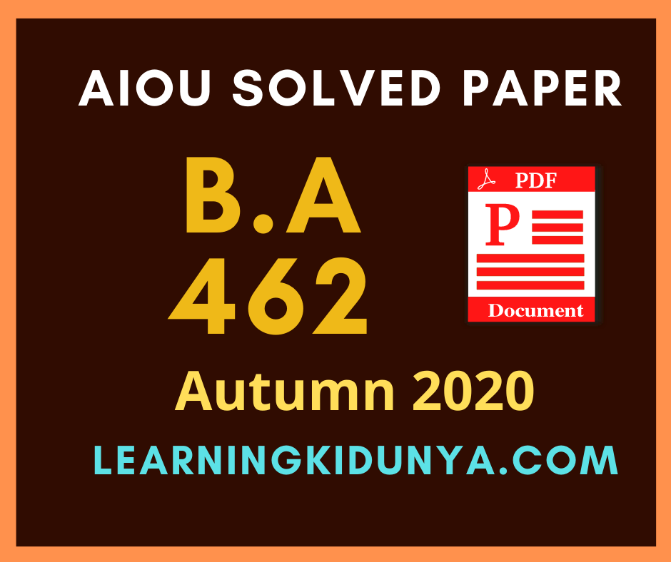 462 solved assignment autumn 2022