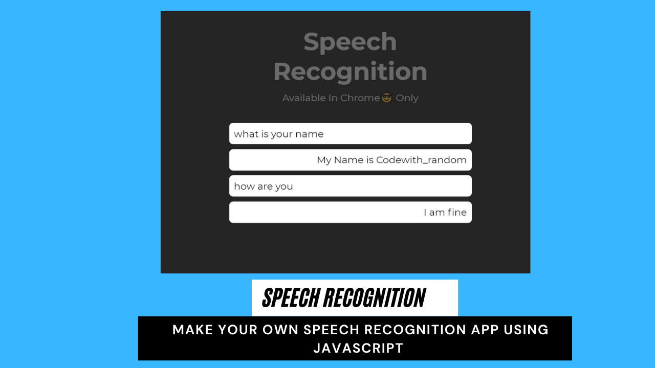 create your own speech recognition api