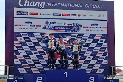 Herlian Dandi (kanan) raih podium 3 Thailand Talent Cup (TTC) seri 3 Herlian Dandi (kanan) raih podium 3 Thailand Talent Cup (TTC) seri 3