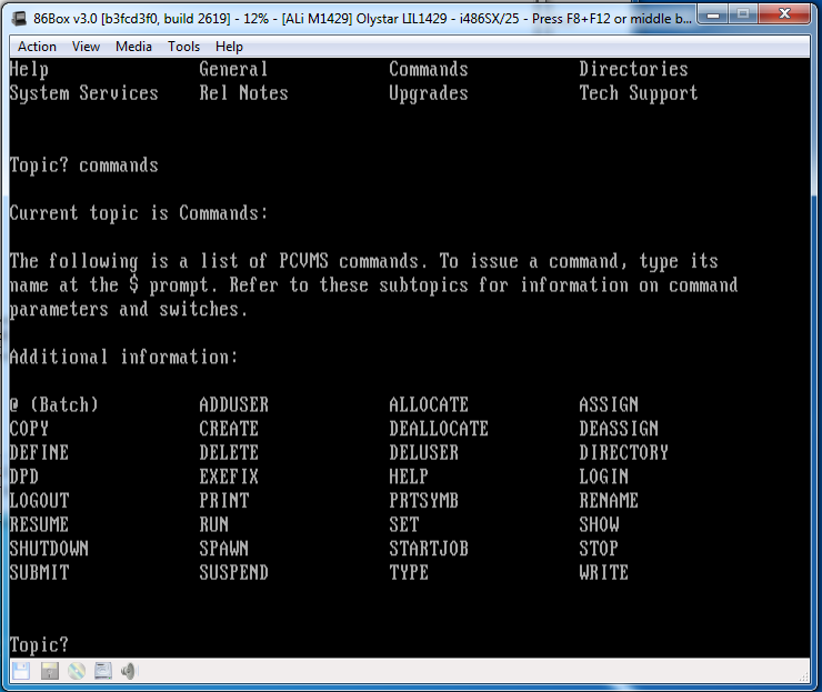 PCVMS - taking the aspirational DOS based VMS inspired multitasking ...