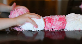 Candy Cane Foam Dough Recipe from Fun at Home with Kids - three amazing sensory experiences from just one recipe!