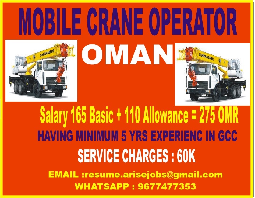 ARISE OVERSEAS SERVICES MOBILE CRANE OPERATOR JOB arise-overseas-services-mobile-crane-operator-job