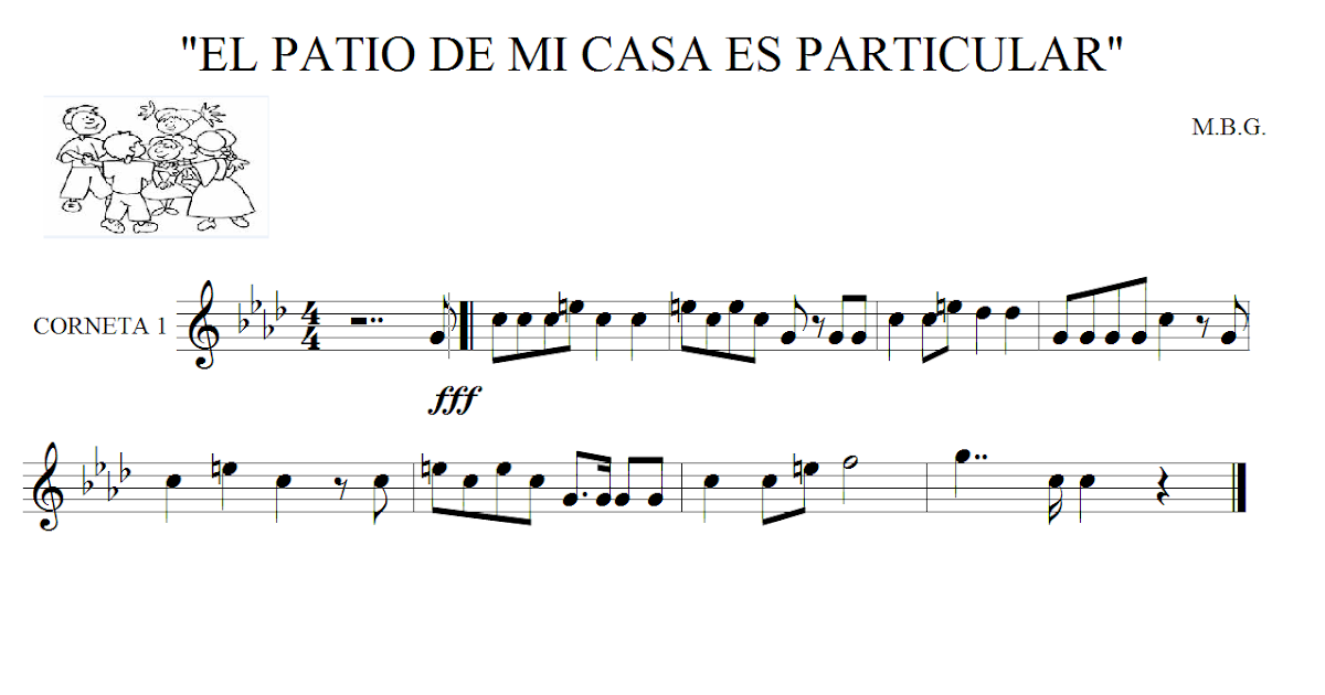PARTITURAS El patio de mi casa para