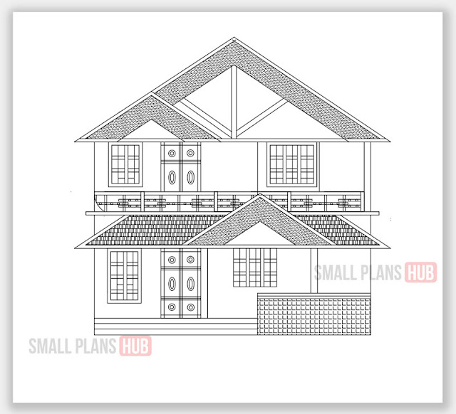 1588 Sq.rt. 3 Bedroom Double Floor Plan and Elevation