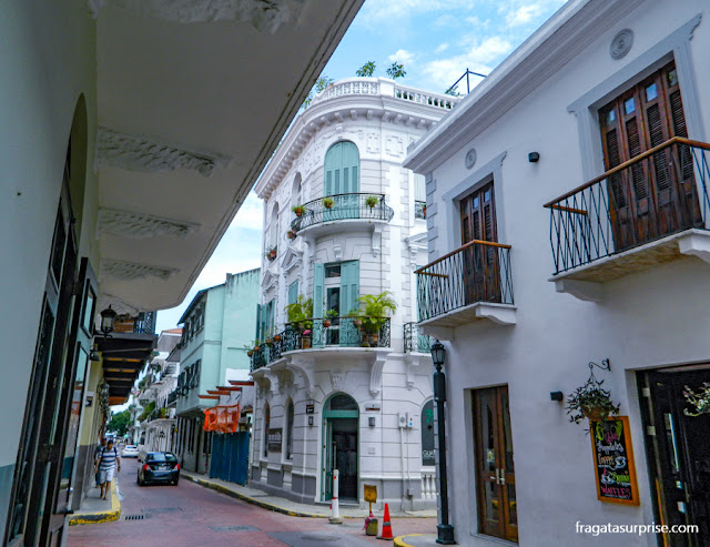 Rua do Casco Viejo da Cidade do Panamá