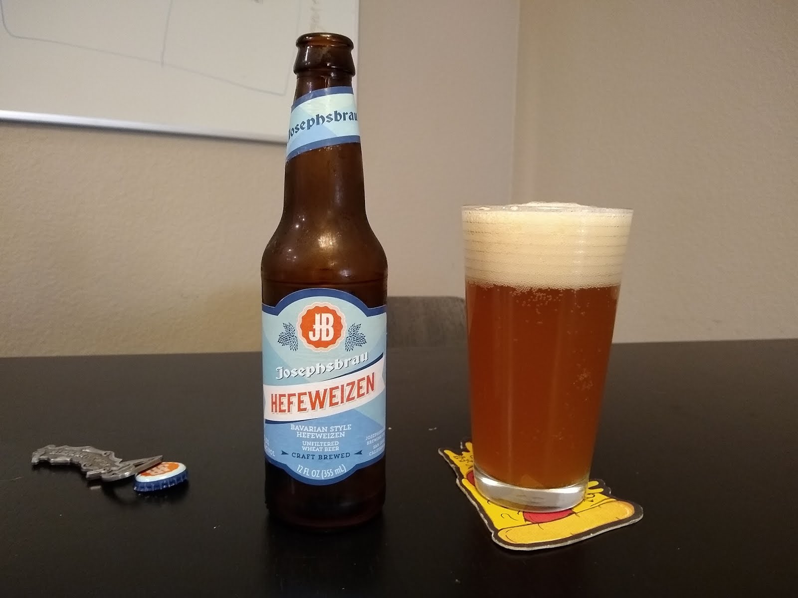 Trader Joe's Beer Review Josephsbrau Hefeweissen Greens and Machines