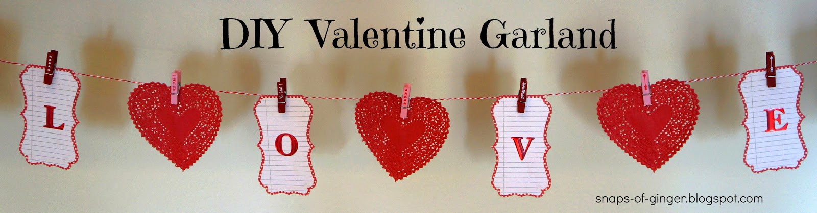 DIY Valentine Garland