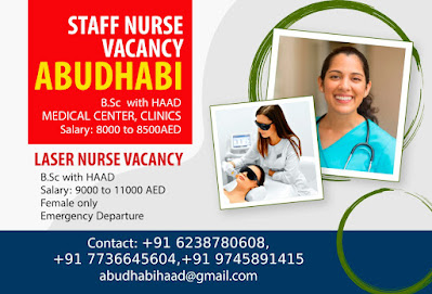 Staff Nurses to Abu Dhabi Medical Centers & Clinics