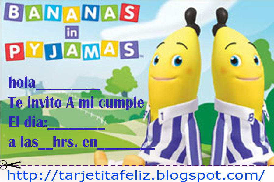 TARJETITA FELIZ Bananas en Pijamas