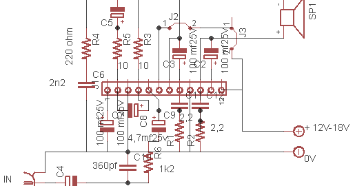 MESERVICE: schematic power ampli polytron IC AN 7164