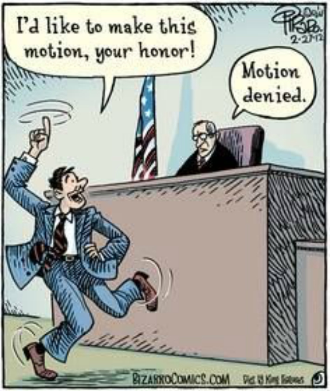 Mystery Fanfare Cartoon of the Day Motion Denied
