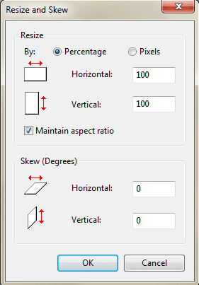 resize by percentage
