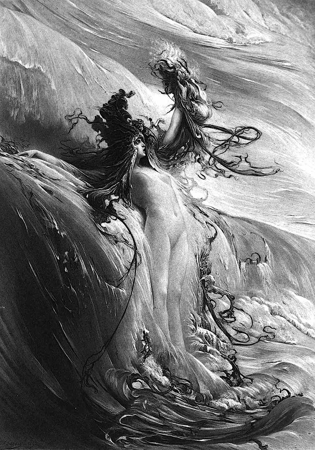 G. Clairin painting 1898 a G. Clairin painting 1898, Goddess of a River