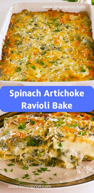 Spinach Artichoke Ravioli Bake - Joki's Kitchen