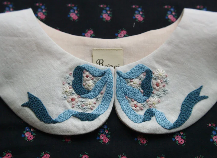 Mẫu thêu cổ áo đẹp - Hình 8