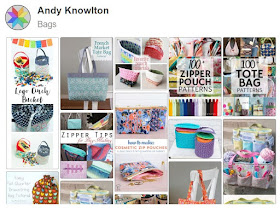 Pinterest board full of great bag ideas