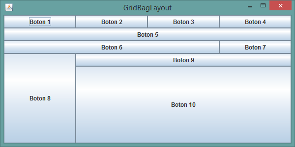 Una Taza de Java: Gestores de Diseño: GridLayout y GridBagLayout