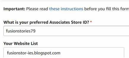 how to write preferred associate ID for amazon affiliate account