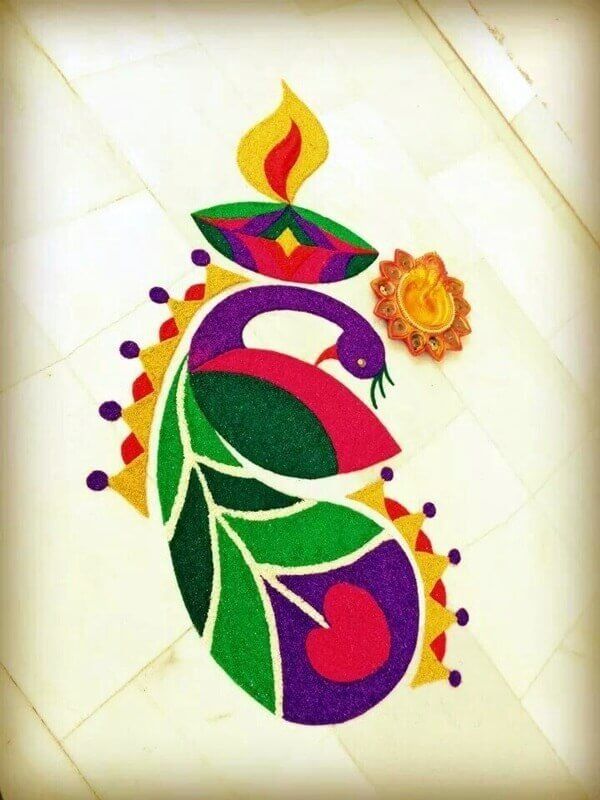 simple and easy rangoli designs with dots for home