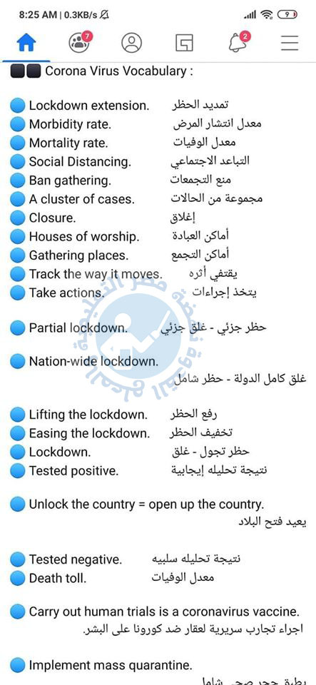 أهم برجرافات وكلمات الترجمة عن فيروس كورونا للثانوية العامة 2020