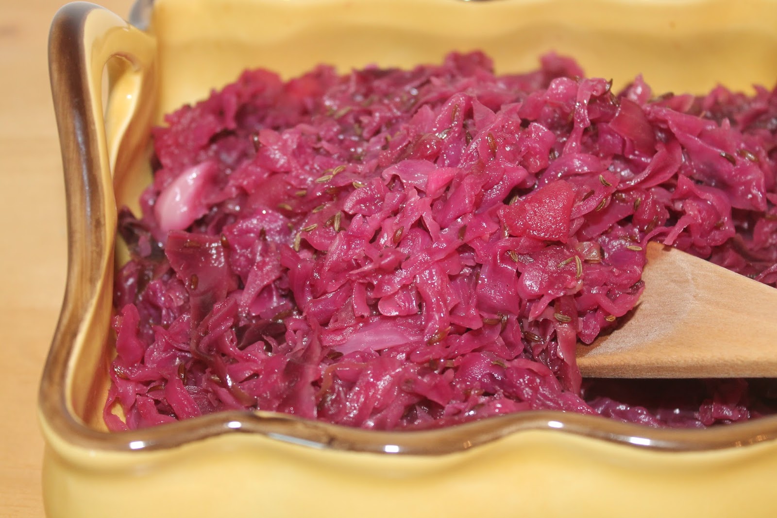 Savory Moments Vinegarbraised cabbage with caraway {Secret Recipe Club}