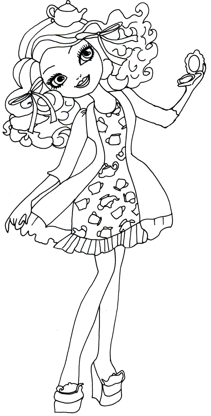 maddie hatter ever after high coloring pages - photo #7