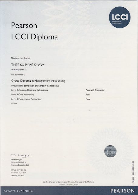 LCCI Level 3 - Diploma in Management Accounting