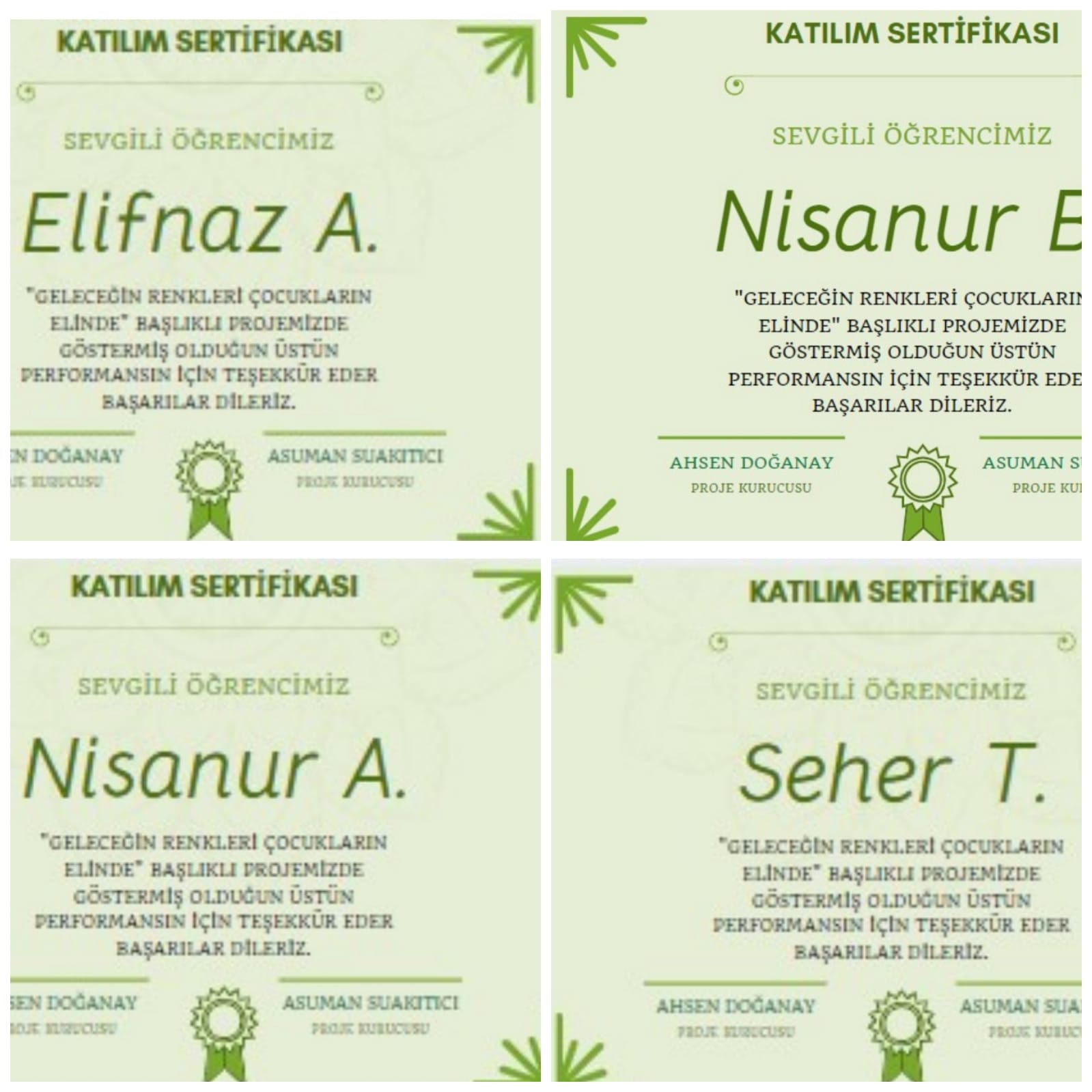 gelecegin renkleri cocuklarin elinde