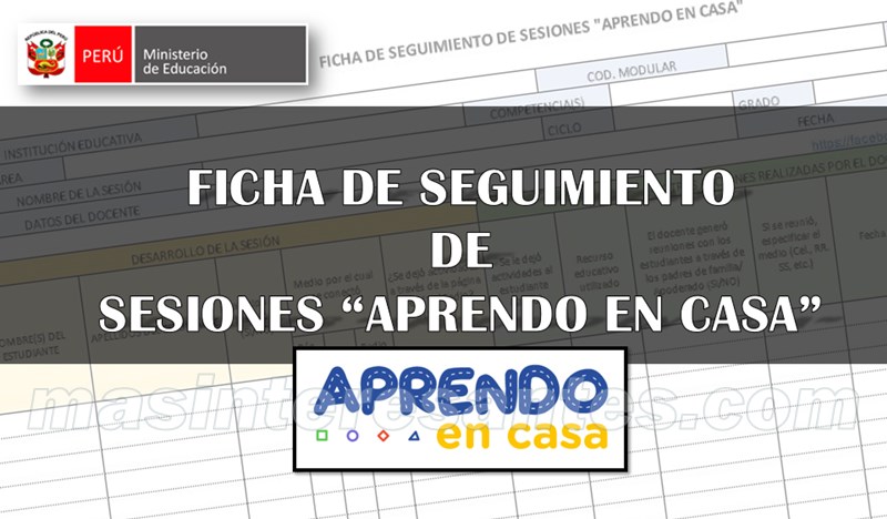 ficha de seguimiento de las sesiones de aprendo en casa