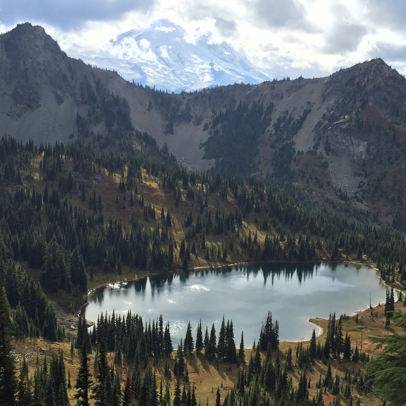We Be Trekkin Crystal Lake Trail to Upper Crystal Lake Mount Rainier