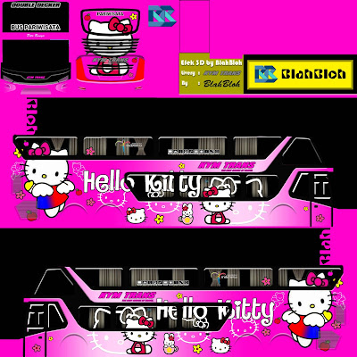 tema bus bimasena kym trans hello kitty