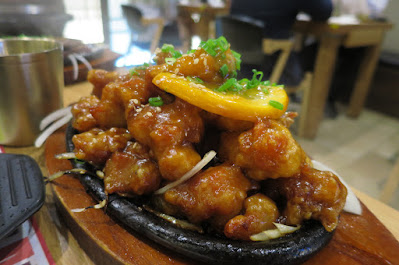 SBCD Korean Tofu House, orange chicken