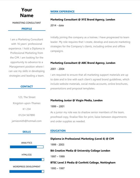 Bank Friendly Two Pages Professional Resume Template Download In MS Office Doc File