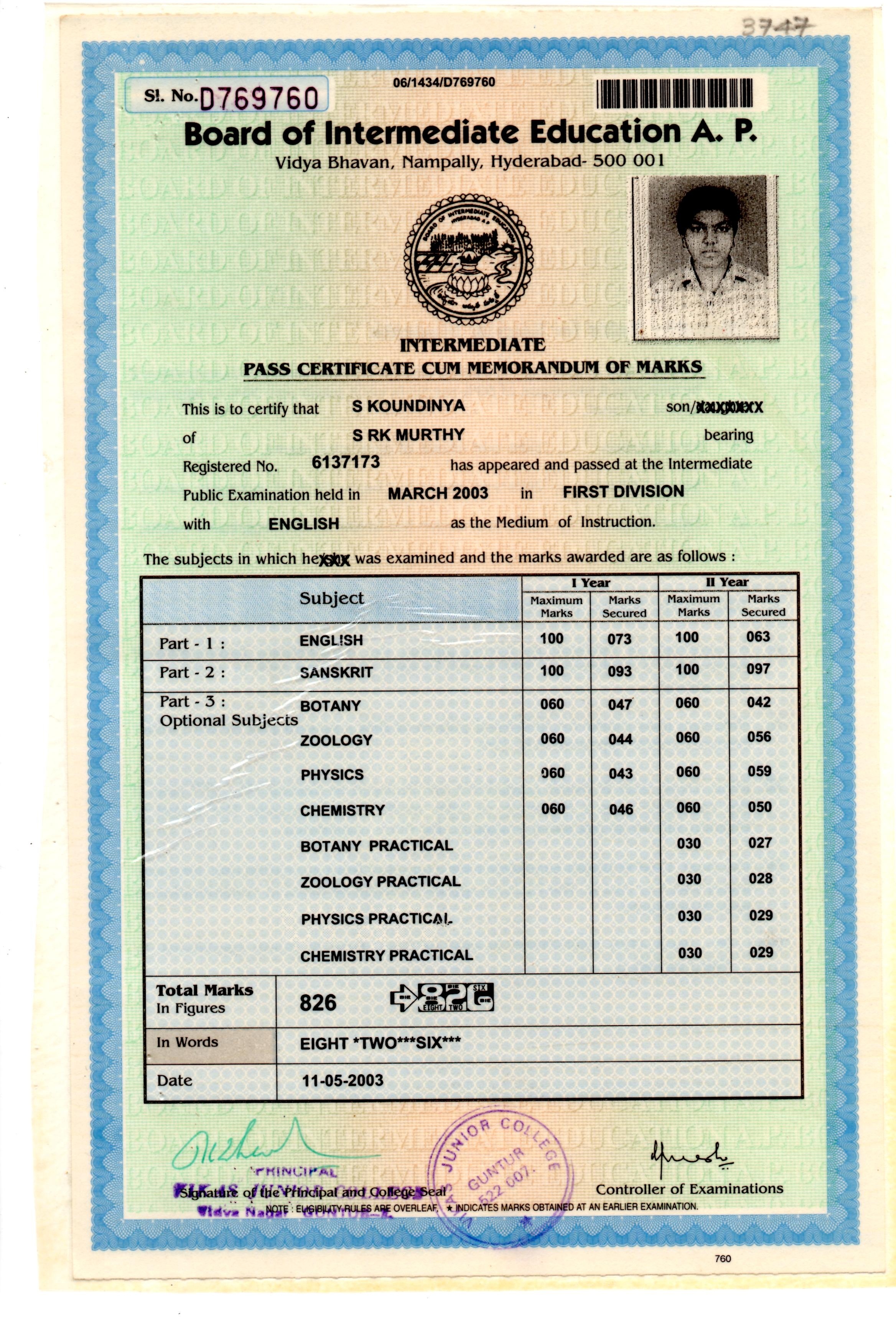 certificate of complete secondary education